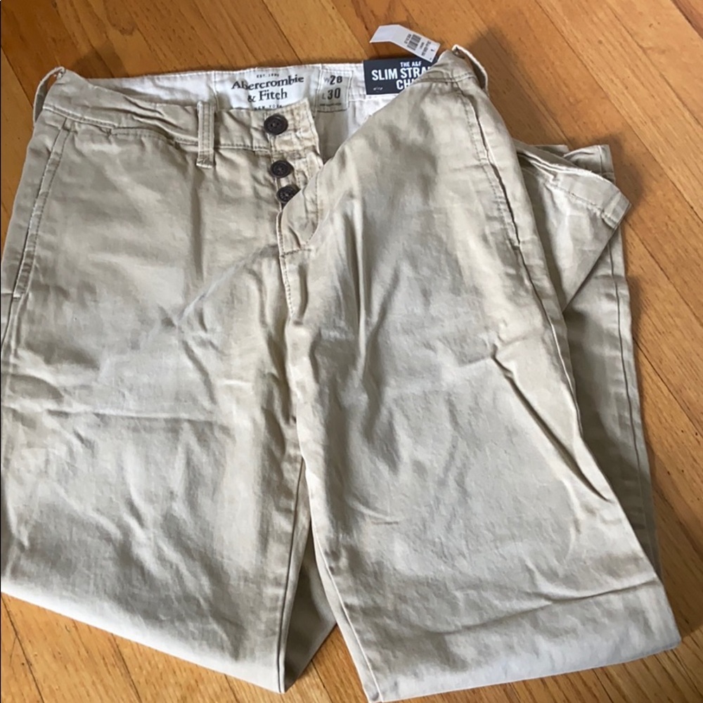 A&F khakis.